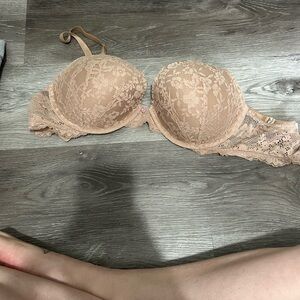 Victoria's Secret Lace Push-Up Bra in Beige